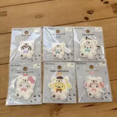 【 即日発送 】セリア サンリオ キャラクター ワッペンシール 6種セット