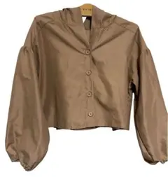 フード付きブルゾン クロップドジャケット