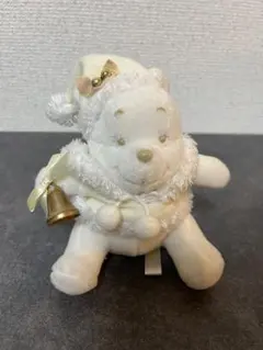 【訳あり】くまのプーさん ホワイトぬいぐるみバッチ