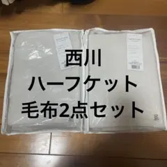 西川 SLEEPLINE あったか軽量ハーフケット毛布140×100cm グレー