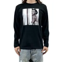 新品 オードリーヘプバーン ワイルド タトゥー ローマの休日 ロンT パーカー