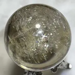 高品質 虹あり ルチルクォーツ スフィア 台座付き - メルカリ