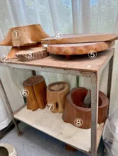 火鉢 灰入り 切り株 アンティーク　古道具　古美術 アンティーク 中国風景画 陶器製 大型 火鉢 五徳 灰付き 睡蓮鉢