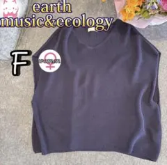 earth music&ecology ニットプルオーバー 紺色 F ベスト