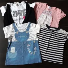 ４枚セットオーバーオール風Tシャツ 95cm