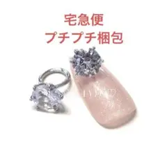 ネイルパーツ　ジルコニア　指輪ネイル　リングネイル　シルバー