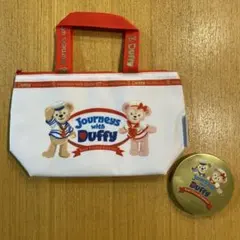 ダッフィー スーベニアランチケース　丸缶入りシール　セット
