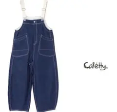 【新品未使用】cafetty カフェッティ　デニムワークサロペット　Mサイズのサムネイル