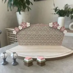 ひな祭り　オブジェセット　雛飾り　ぼんぼり　お雛様　雛壇　雛台ナチュラルキッチン