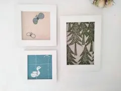 ミナペルホネン　ファブリックフレーム　３点セット　春色