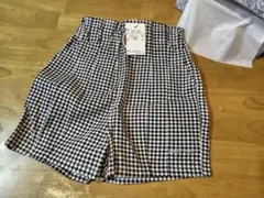 【新品未使用】プティマイン　バルーンショートパンツ　ギンガムチェック　110