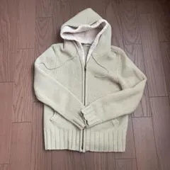 a.v.v standard フード付きニットパーカー ベージュ