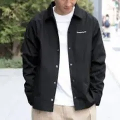 カーハート WIP 裏ボア コーチジャケット 黒 Mサイズ 刺繍ロゴ　値引歓迎