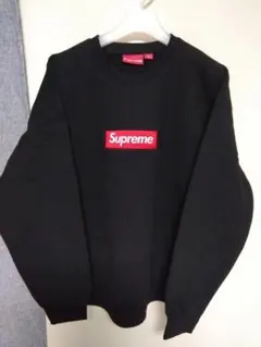 Supreme ボックスロゴ クルーネック スウェット ブラック Lのサムネイル