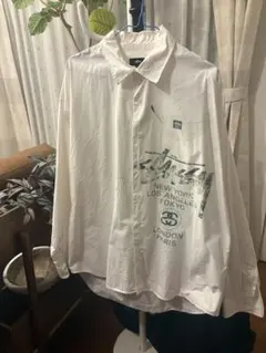 希少 stussy 22AW ワールドツアー シャツ 白 XL