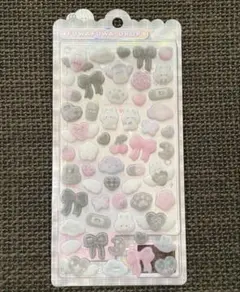 新品✨ ふわふわドロップシール フロッキーシール しろくろふわふわ クーリア