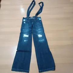 デニムダメージ加工サロペット - メルカリ
