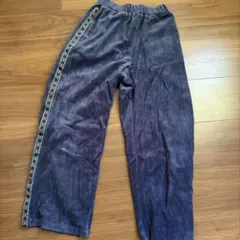 UA green label relaxing ベロアパンツ 140 NAVY