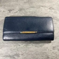 美品✨【ユーバイウンガロ】かぶせ長財布 シボ加工 L字ファスナー 本革 アイガー