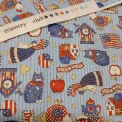 country club アメリカンカントリー柄 生地 108×50