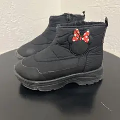 ZARA Baby ミニーマウスリボン付き黒ブーツ
