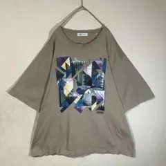 【Tシャツ】パンク袖　 アート柄　TAKEO KIKUCHI　使用感　古着のサムネイル