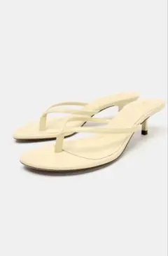 【新品】ZARA　キトンヒールサンダル　37(24㎝)のサムネイル