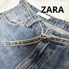 【新品タグ付き】ZARA テーラードバルーンデニム ワイド 大きめサイズ 42のサムネイル