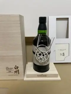 【新品、未開封】白州 25年 サントリーウイスキー　白州専用グラス付き Amazon.co.jp: サントリー シングルモルトウイスキー 白州25年