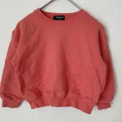 コムサイズム 長袖トレーナー 100 オレンジ 無地