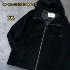 ✨美品✨CALL&RESPONSE　ストレッチ　フードブルゾン 黒 パーカー