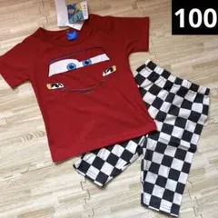 ディズニー　カーズ　マックィーン　半袖　パジャマ　セットアップ　車　100