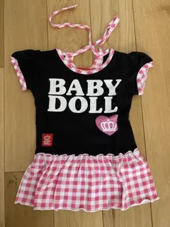 ベビードール　babydoll  半袖　Tシャツ　90㎝　キッズ　ペプラム