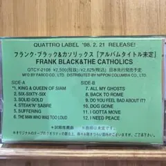 FRANK BLACK & THE CATHOLICS カセットテープ