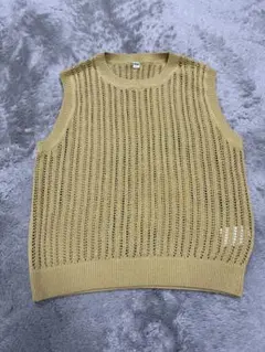 【UNIQLO】メッシュクルーネックショートセーター/ノースリーブ