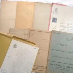 ①大量8冊 フランス 公文書 まとめ アンティーク 紙もの 蚤の市 ジャーナルのサムネイル