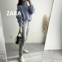 ZARA ハイウエストテーパードパンツ