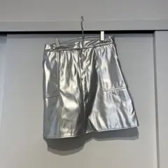 シルバー ミニスカート Lサイズ