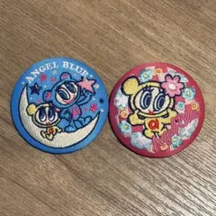 ナルミヤキャラクターズ 刺繍缶バッジ ハナちゃん エンジェルブルー