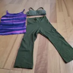 loopaヨガ3点セットブラトップ、パンツ、キャミソール