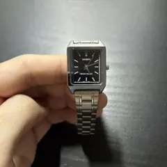 CASIO カシオ スクエア アナログ腕時計 ステンレスメタルバンド