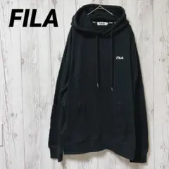 【フィラ】メンズ　トレーナー　パーカー　ブラック　カジュアル　L