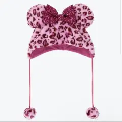 ピンクヒョウ柄ファンキャップ