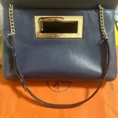 MICHAEL KORS ネイビー クラッチバッグ