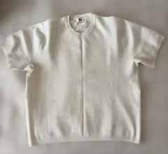 UNIQLO ウォッシャブルミラノリブニットTシャツ 半袖 オフホワイト M