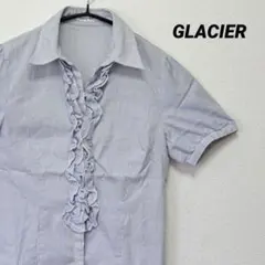 GLACIER グラシア 【美品】 ストライプ シャツ ブラウス 青 M