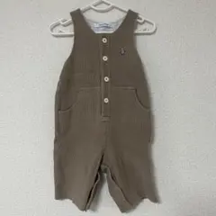 familiar ベージュロンパース 80