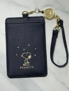スヌーピー パスケース 青