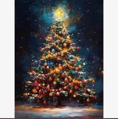 【新品】クリスマスツリー　ダイヤモンドアート　作成キット　40 x 30cm