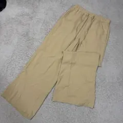 ジーユー リラックス カジュアル きれいめ ドロスト ワイド イージーパンツ L